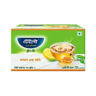 Tetley (green tea bag lemon honey 25pcs) 35gm