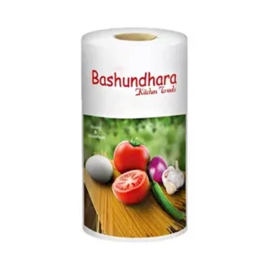 Absorbent kitchen towel roll for cleaning tasks.