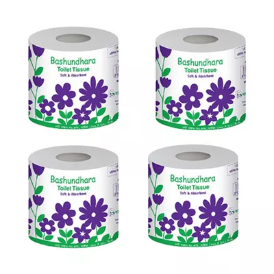 Soft toilet tissue pack for bathroom essentials.