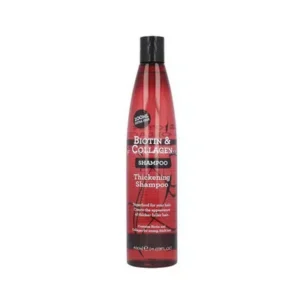 Biotin collagen shampoo for stronger hair.