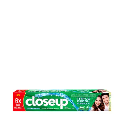 Menthol fresh toothpaste for cooling sensation.