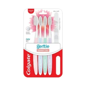 Value pack of 4 gentle sensitive toothbrushes.