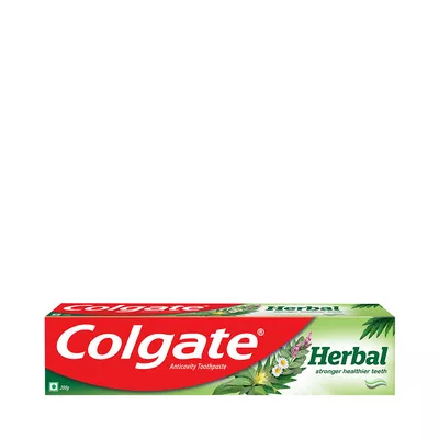 Herbal toothpaste with natural ingredients.