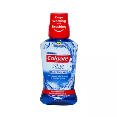 Complete care mouthwash for total oral hygiene.