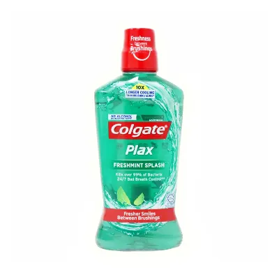 Large pack freshmint mouthwash for long-lasting freshness.