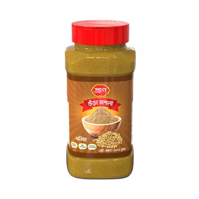 Quality coriander powder in convenient jar by Pran.