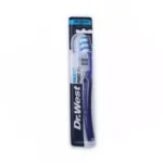Hard bristle toothbrush for thorough cleaning.