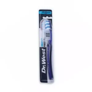 Hard bristle toothbrush for thorough cleaning.