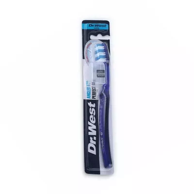 Hard bristle toothbrush for thorough cleaning.