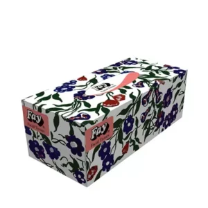 Non-perfumed 2-ply facial tissue for sensitive skin.