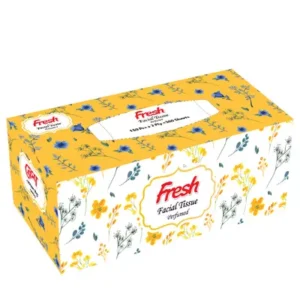 Perfumed 2-ply facial tissue for gentle use.