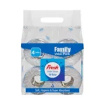 Family pack of soft toilet tissues for household use.