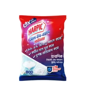 All-in-one bathroom cleaning powder.
