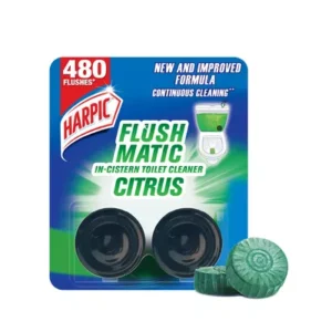Pack of citrus-scented toilet cleaning blocks.