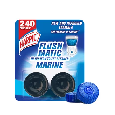 Pack of marine-scented toilet cleaning blocks.