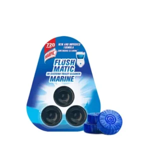 Marine-scented toilet cleaning blocks.
