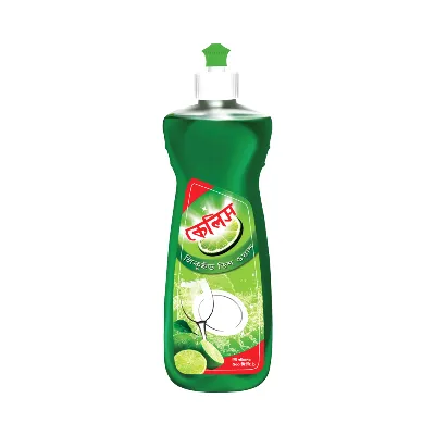 Lime-scented dish cleaner.