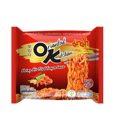 Mama Ok Instant Noodles Fried Shrimp 85gm fried shrimp flavor.