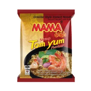 Mama Os Instant Noodles Shrimp Tom Yum 60gm tom yum flavor.