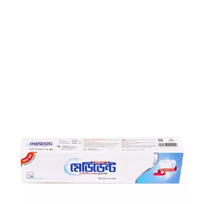 Travel-size sensitive care toothpaste.