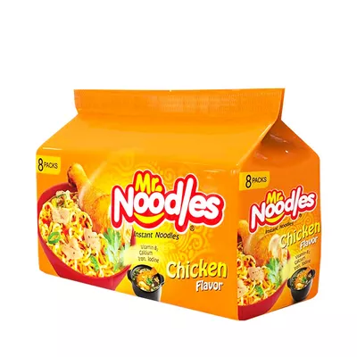 Mr Noodles Chicken 8 Pack 496gm chicken flavor.