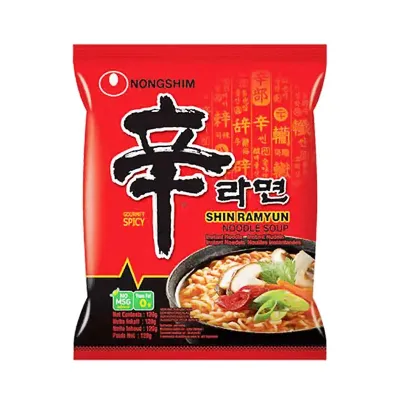Nongshim Shin Ramyun Noodle Soup 120gm Korean spicy soup.