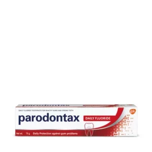 Daily fluoride toothpaste for gum care.