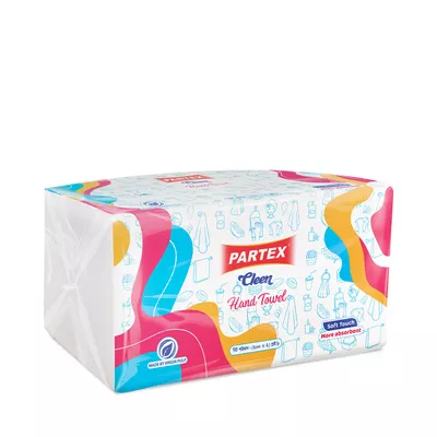 Soft 2-ply hand towel for personal hygiene.