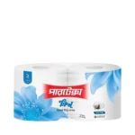 Double pack of soft and absorbent toilet tissues.