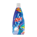 Rin liquid detergent 800ml effective stain removal.