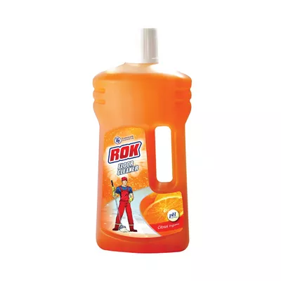 Citrus-scented floor cleaner for refreshing clean.