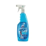 Large scented glass cleaner spray for long-lasting use.