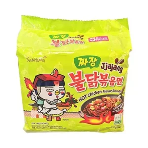 Samyang Jjajang Hot Chicken Noodles 700gm black bean flavor.