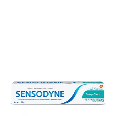 Deep clean toothpaste for sensitive teeth.