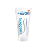 Compact rapid relief toothpaste for sensitivity.