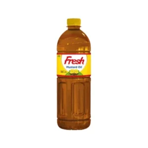 Fresh mustard oil 500mL traditional cooking oil.