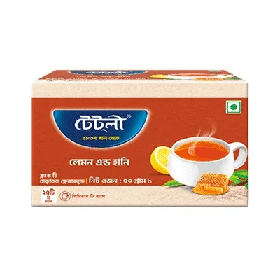 Tetley lemon honey tea bags 25pcs refreshing blend.