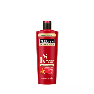 Travel-size keratin smooth shampoo.