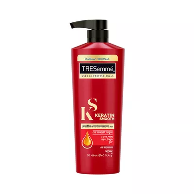 Keratin smooth shampoo for salon-quality results.