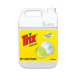 Lemon-scented dish cleaner in bottle.