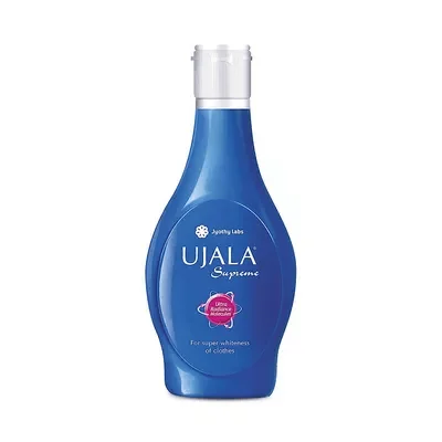 Ujala fabric brightener 100ml whiteness enhancer.